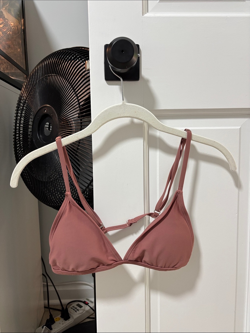 SHEIN Mauve Triangle Bikini Top